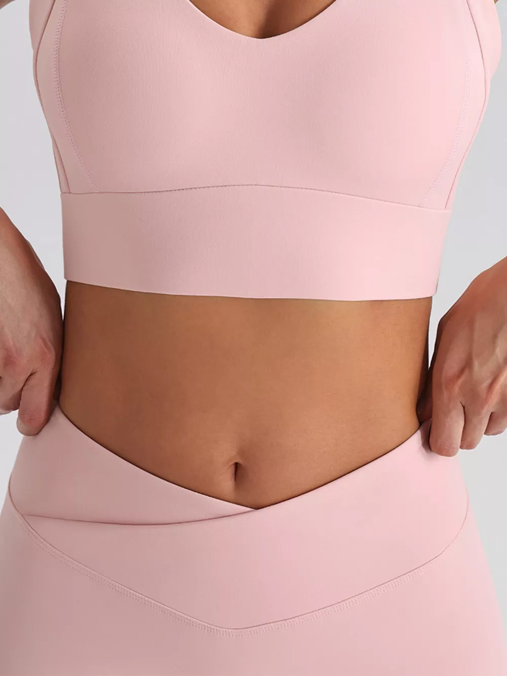Seamless Criss-Cross V-Neck Tank and Leggings Active Set, image 21