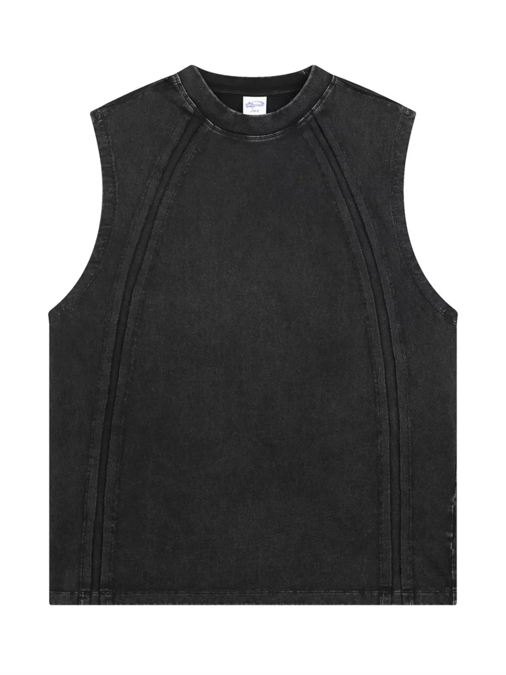 Men's Vintage Washed Round Neck Tank Top