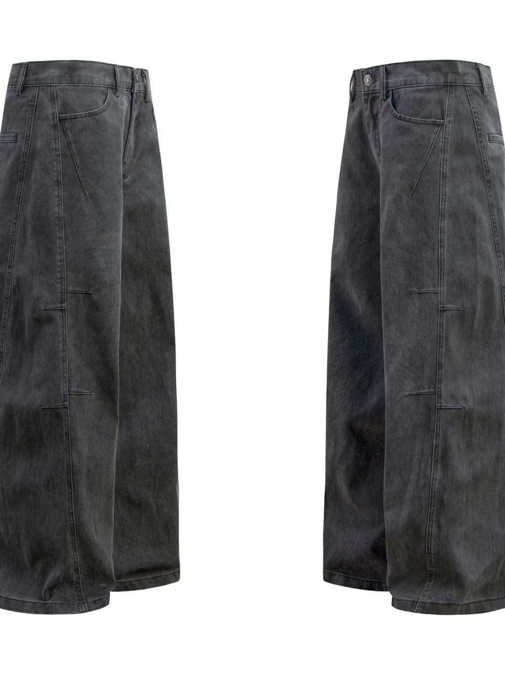 Men's Washed Wide Leg Pants, image 2