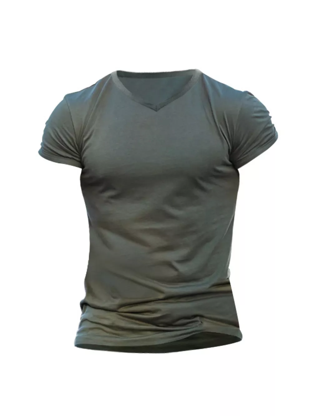 Men's Full Size V-Neck Slim Fit Casual T-Shirt Plus Size, image 2