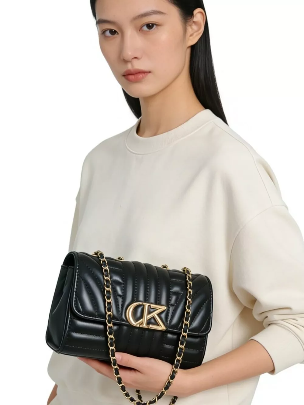 Quilted PU Leather Shoulder Bag