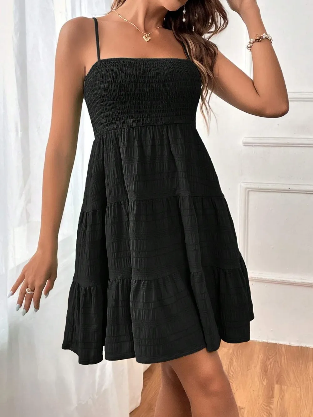 Smocked Tiered Cami Dress, image 20