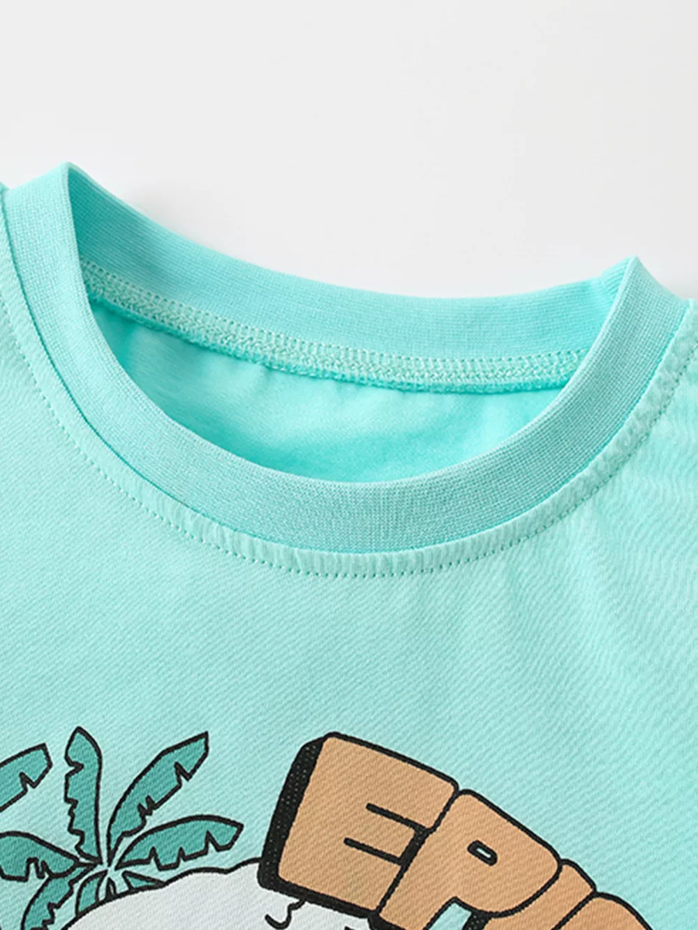 Children's Dinosaur Surfing Adventure Graphic T-Shirt and Shorts Set, image 5