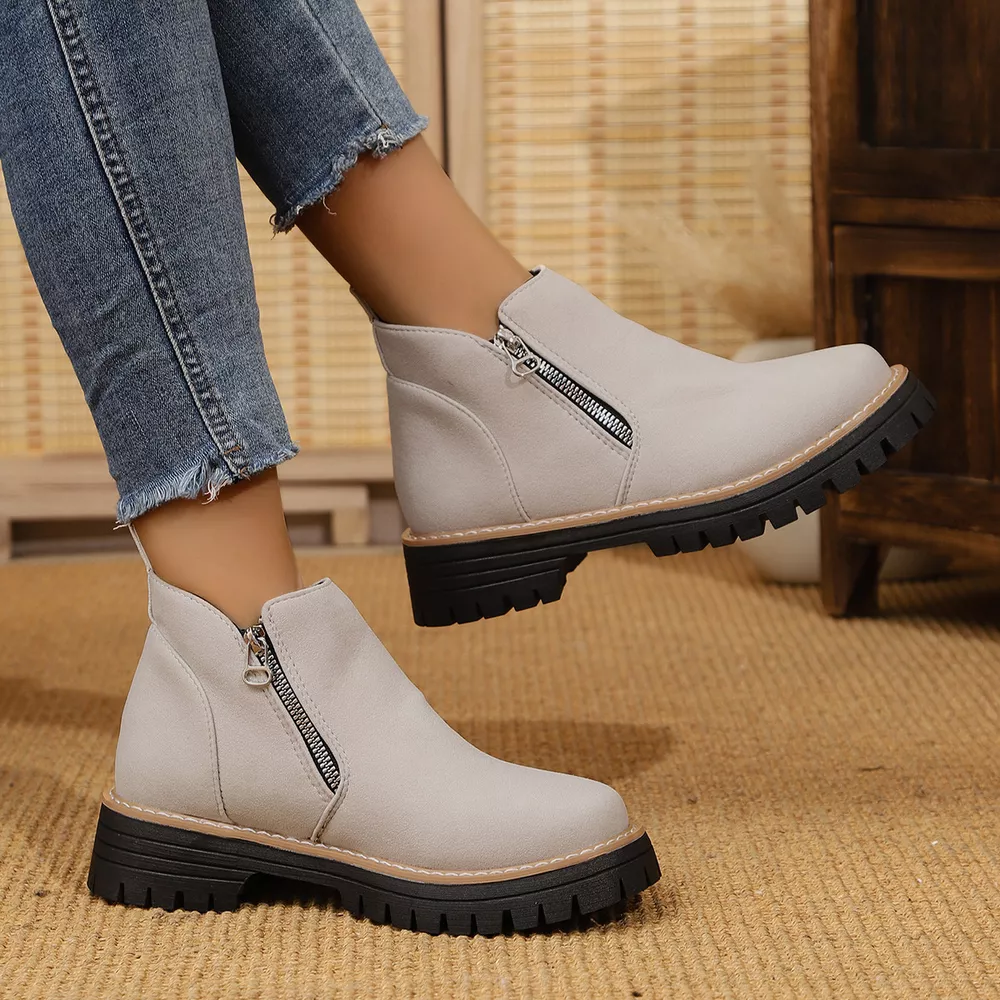 Ankle Boots with Zipper Accent, image 2
