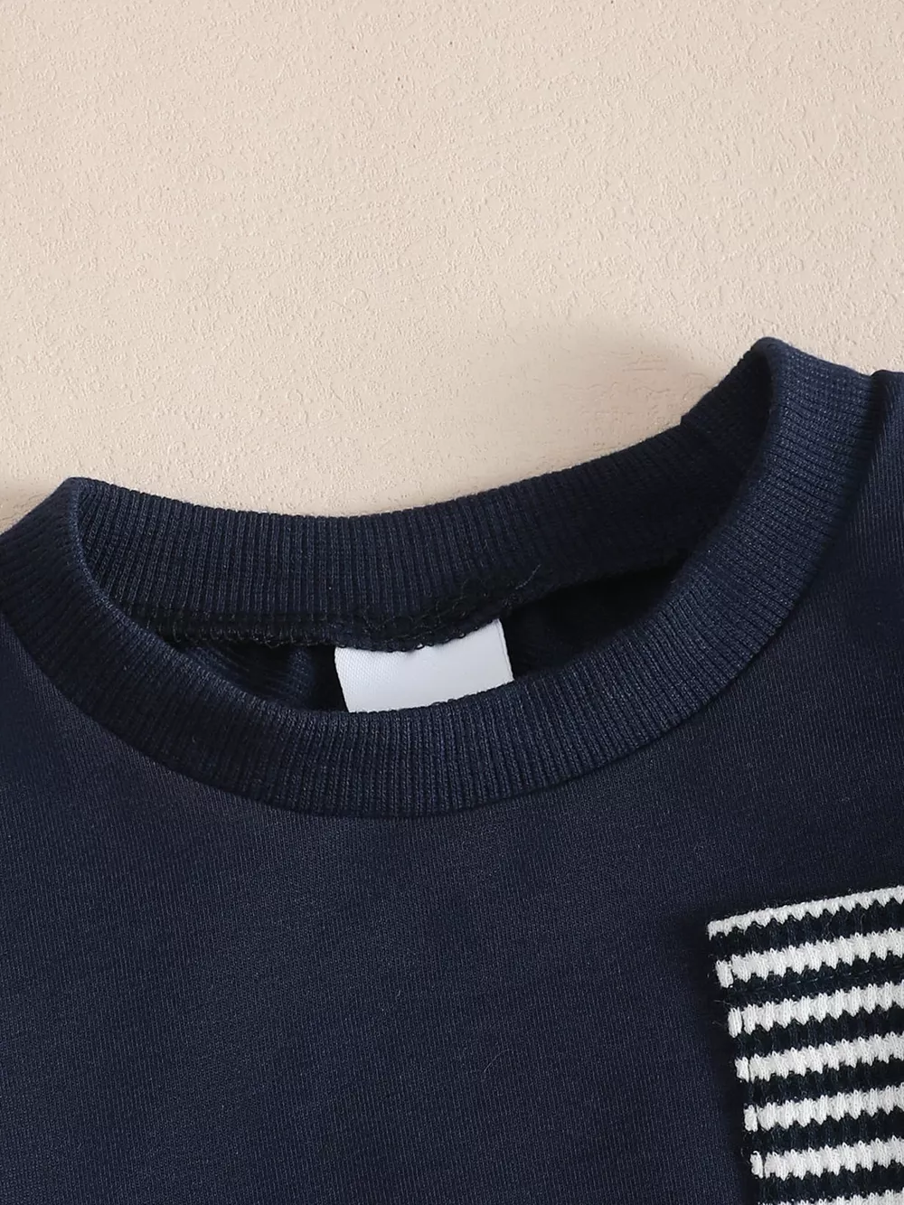 Children's Striped Pocket Sweatshirt & Pants Set, image 2