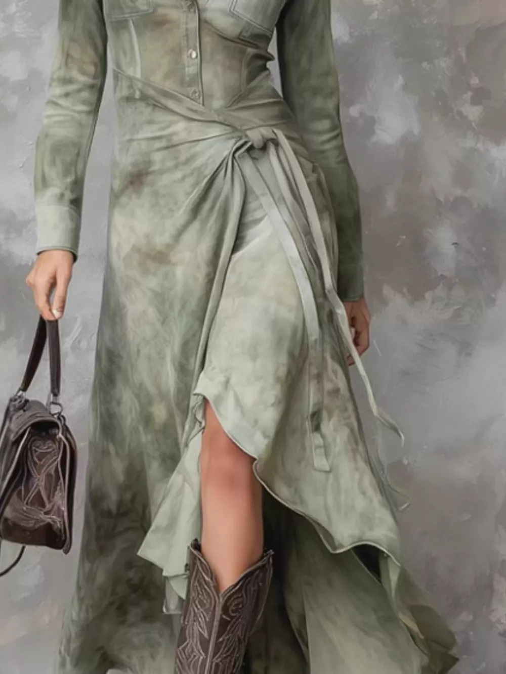 High-Low Long Sleeve Dress, image 3