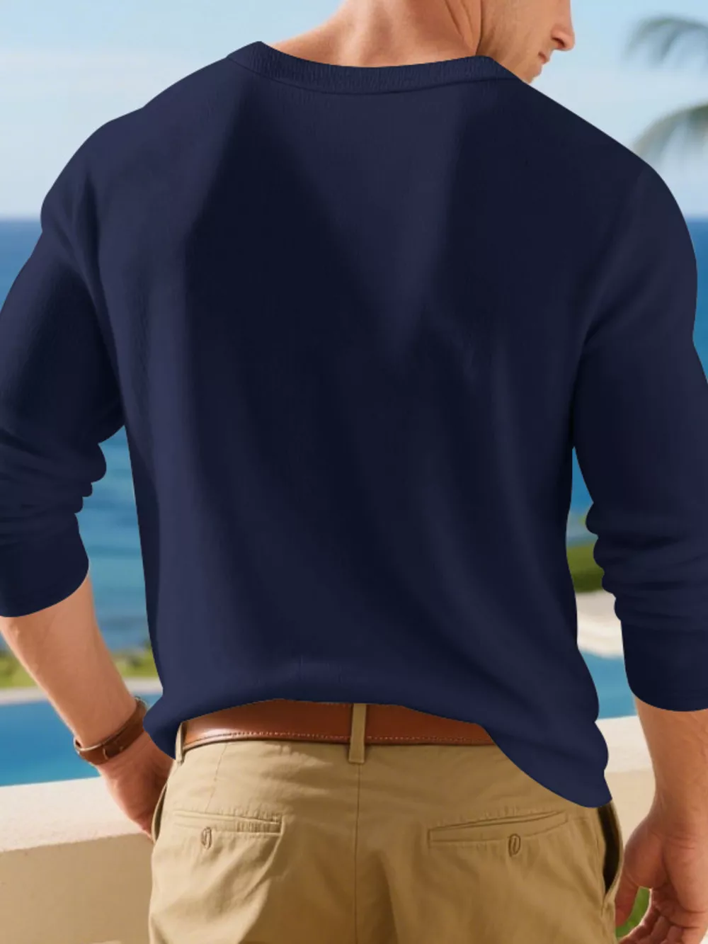 Men's Plus Size Breathable Long Sleeve T-Shirt, image 8