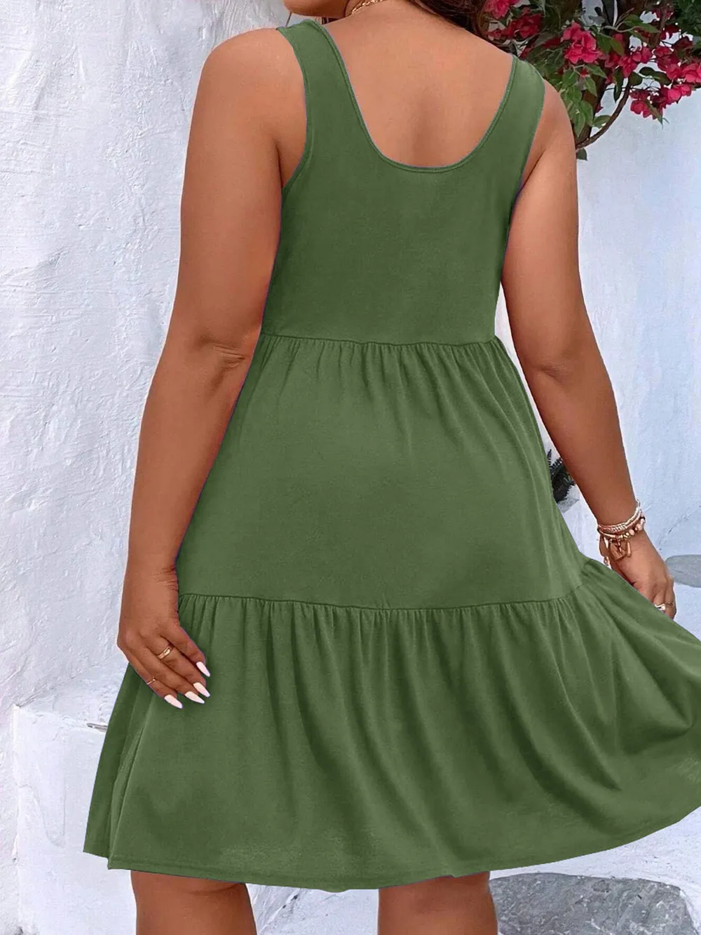 Plus Size Tiered Scoop Neck Tank Dress, image 15