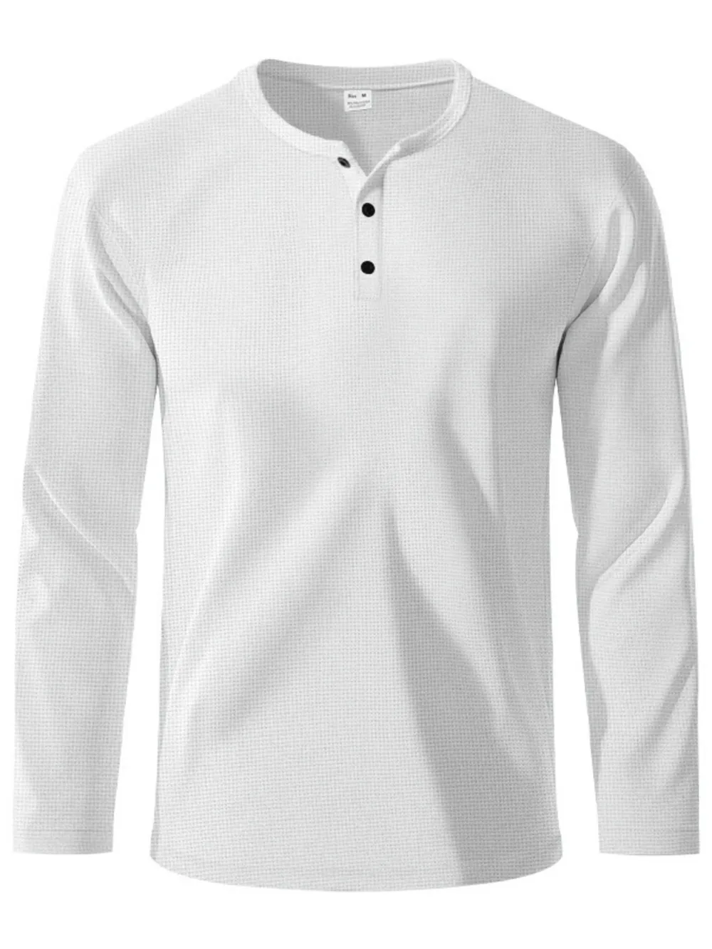 Men's Full Size Button Detail Long Sleeve T-Shirt Plus Size, image 6