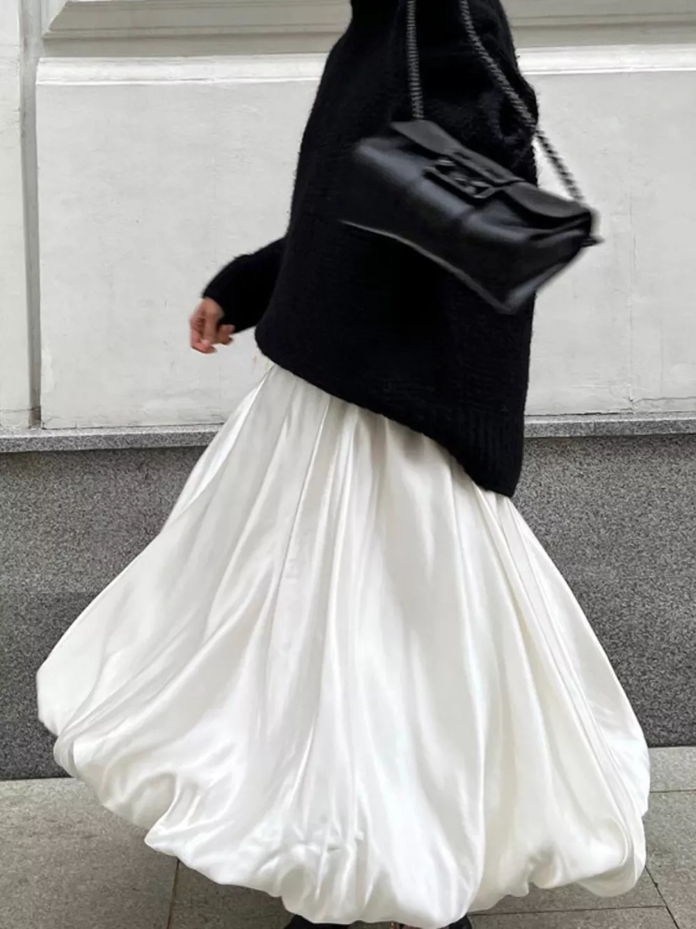 Flowy Satin Maxi Skirt, image 6