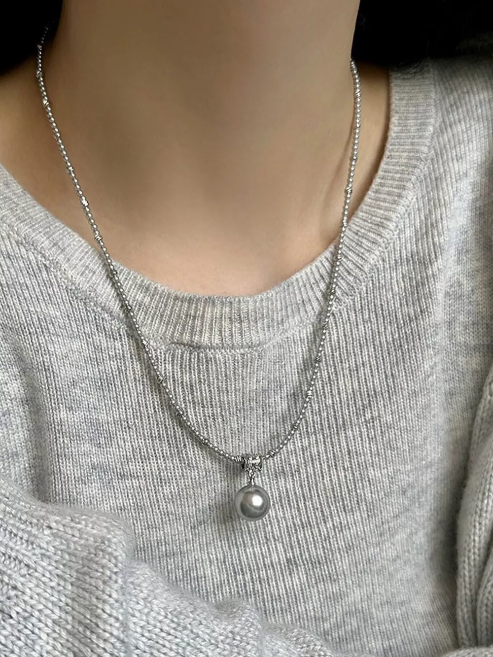 Pearl Pendant Necklace, image 3