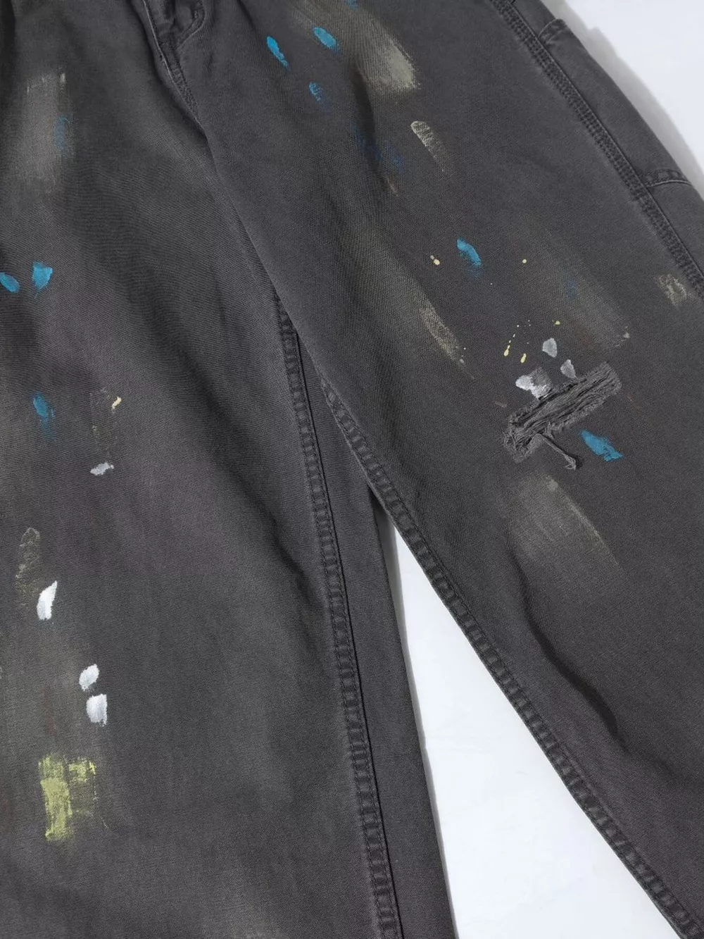 Men's Paint Splatter Wide Leg Pants, image 4