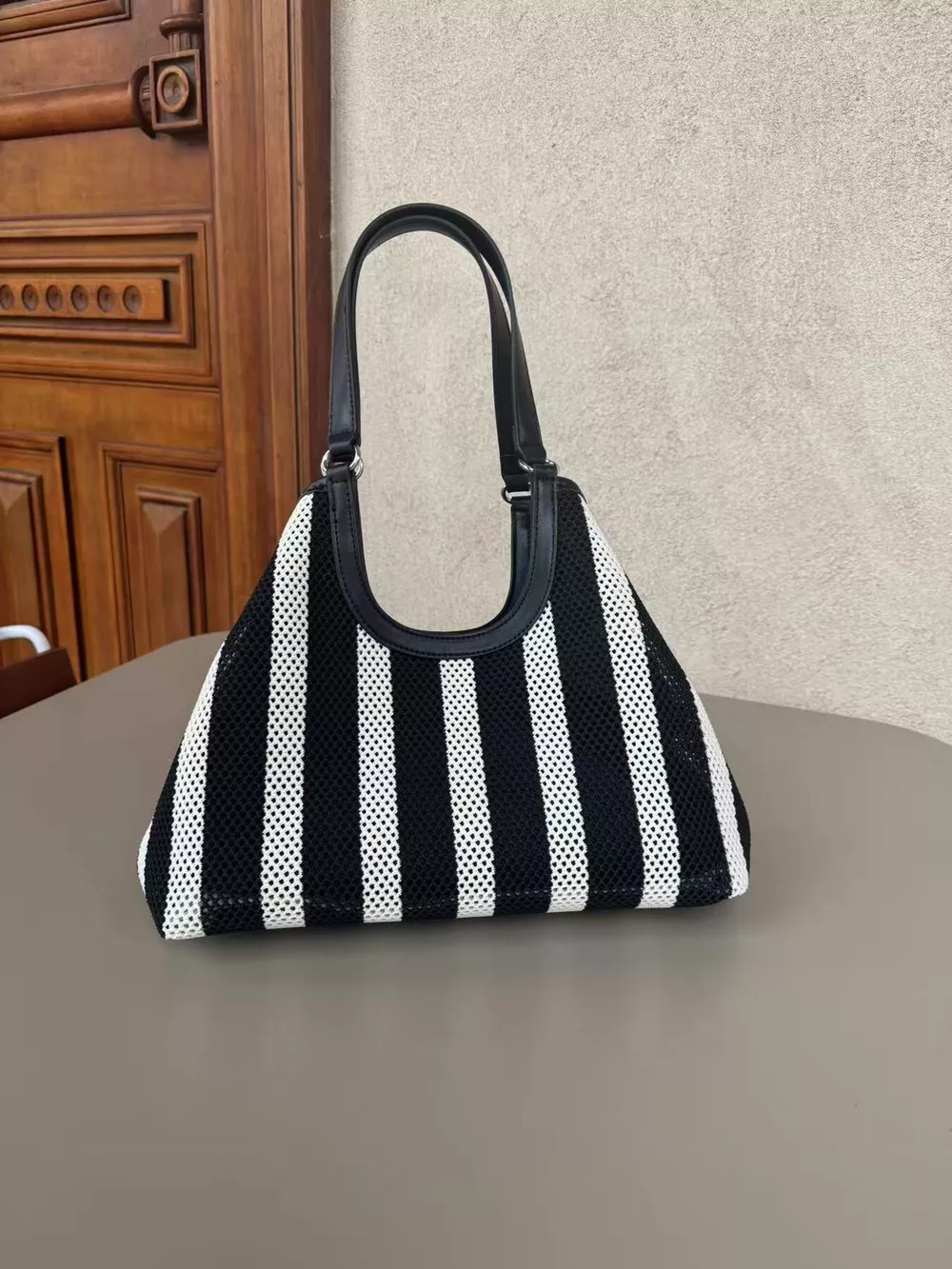 Contrast Striped Tote Bag, image 2
