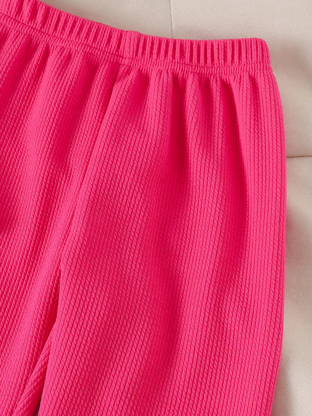 Children's Ribbed Bow Tank Top and Pants Set, image 9