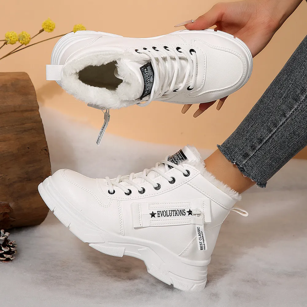 Premium Lace-Up Combat Boots with Fleece Line, image 16