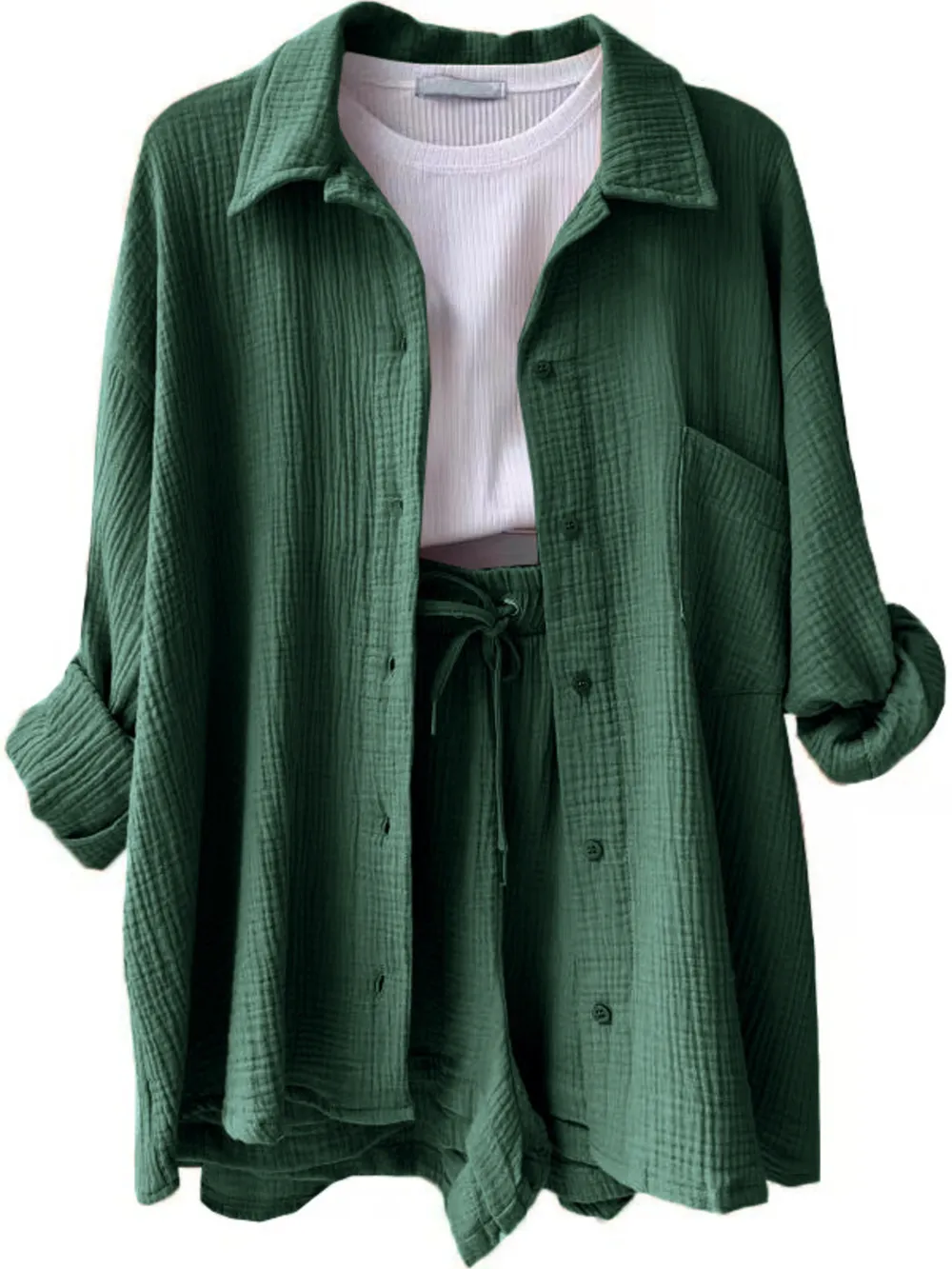 Button Up Shirt and Shorts Set, image 29