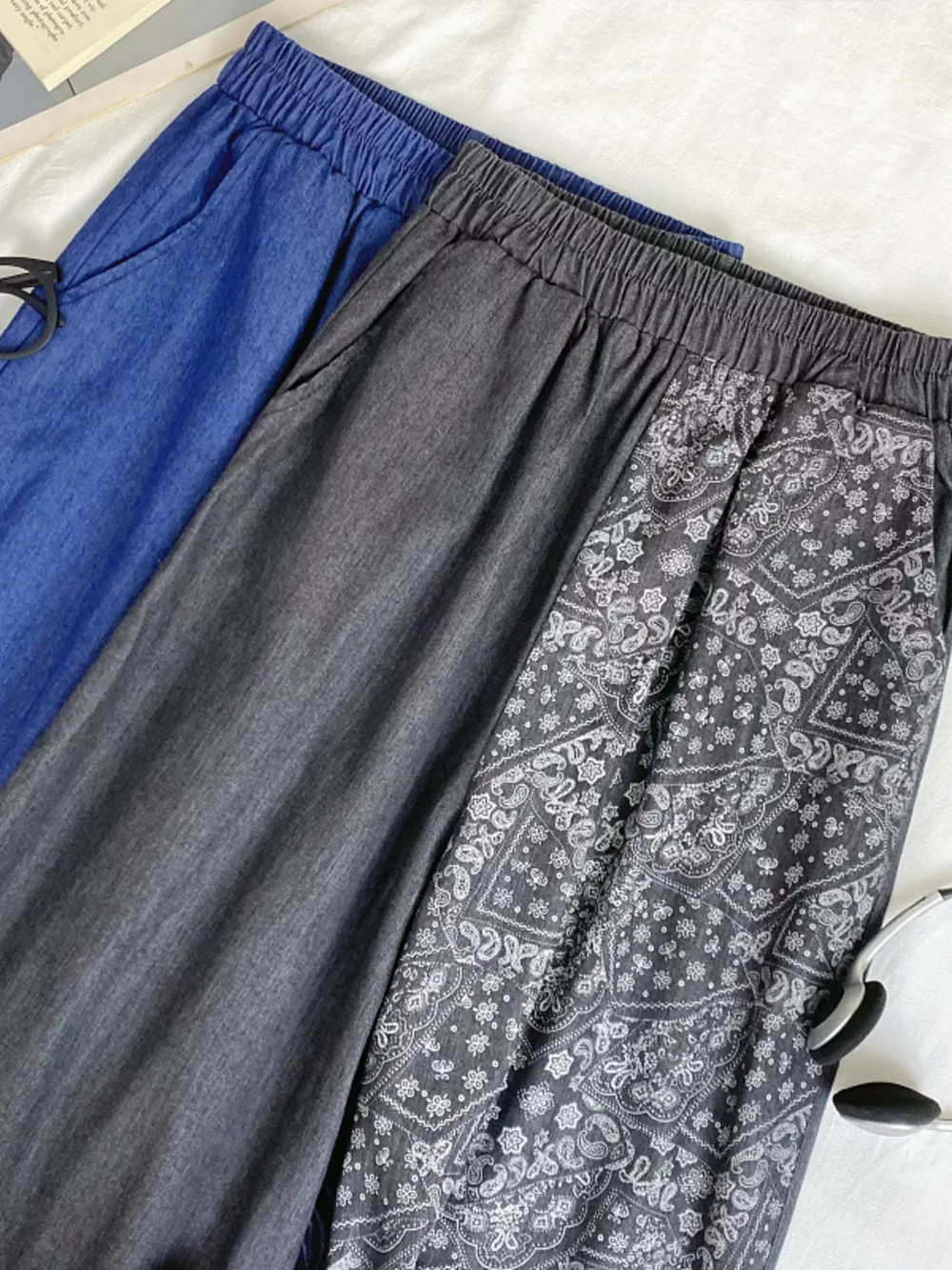 Elastic Waist Printed Jeans, image 14