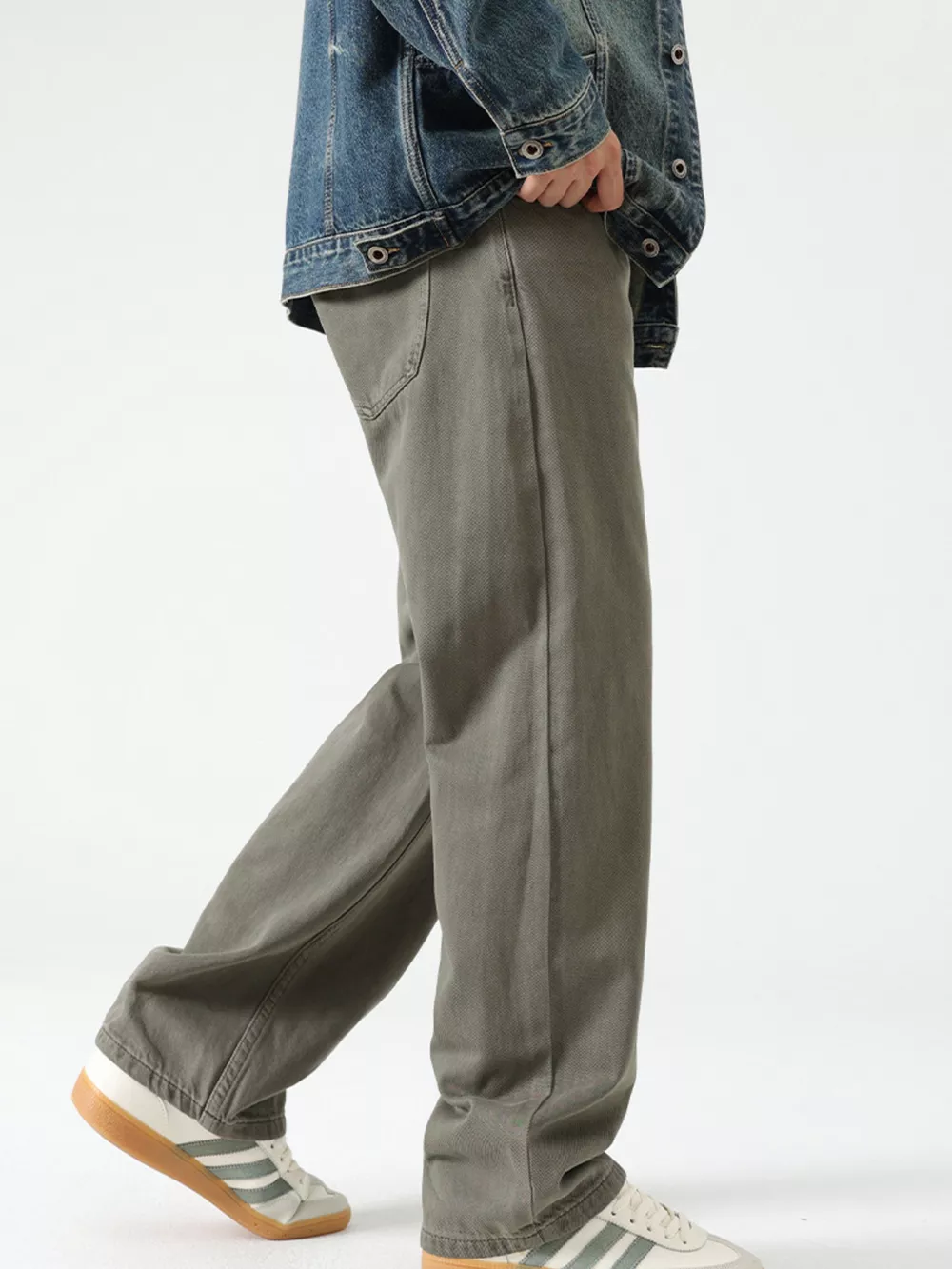 Men's Vintage Wash Wide Leg Jeans, image 16