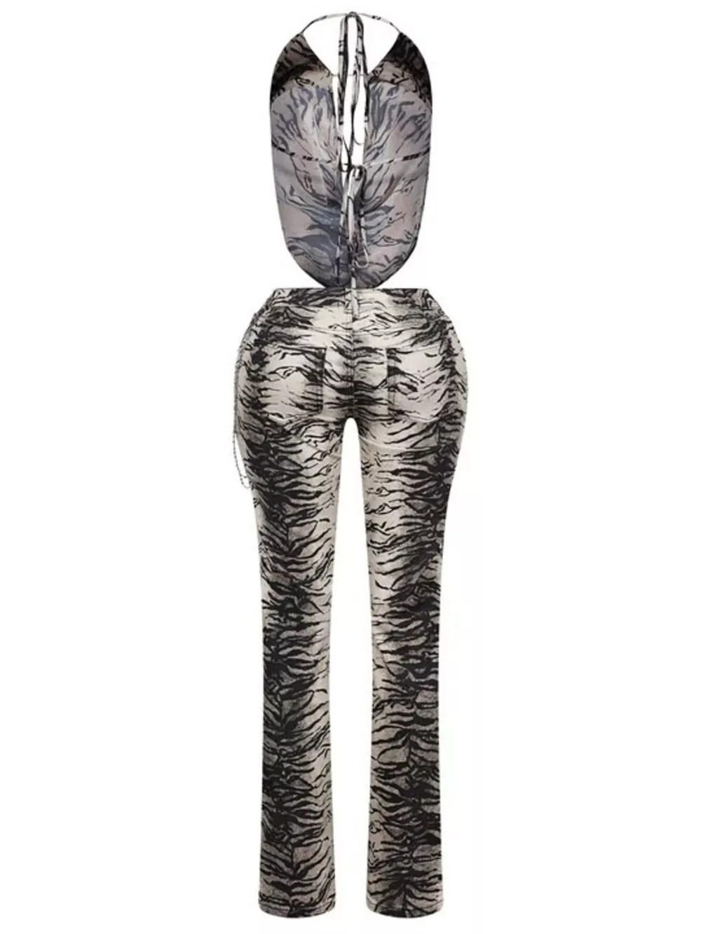 Animal Print Sleeveless Top and Pants Set, image 8