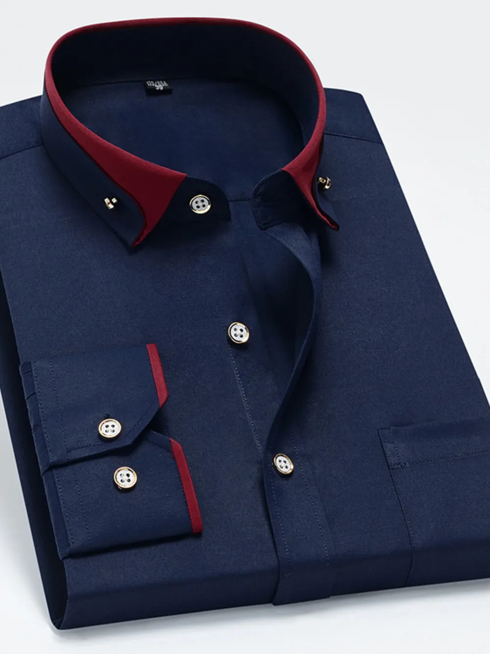 Men's Full Size Button Up Long Sleeve Shirt Plus Size, image 9