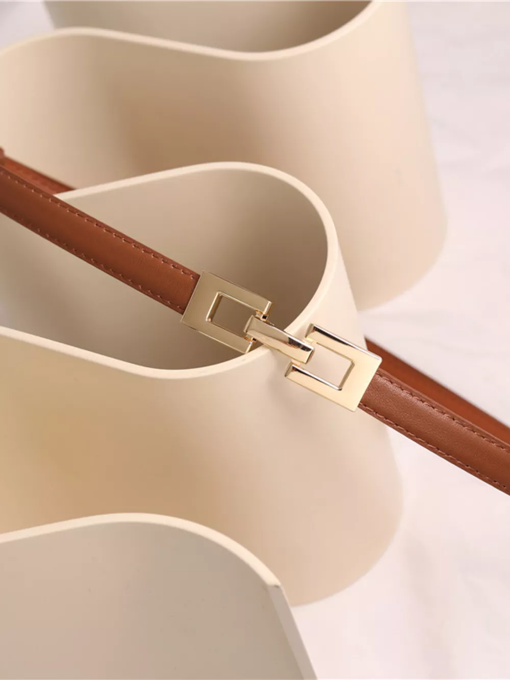 Skinny Belt with Golden Buckle, image 7