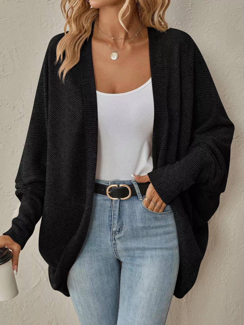 Open Front Cocoon Cardigan