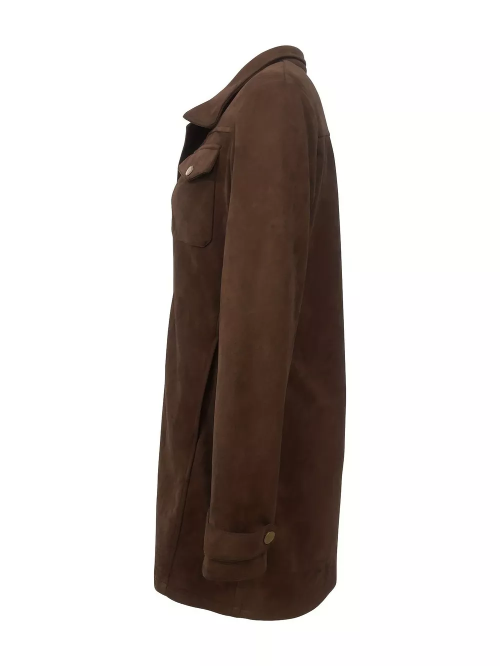 Full Size Pockets Front Long Sleeve Jacket Plus Size, image 4