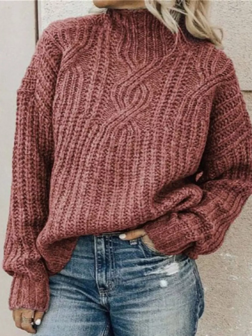 Turtleneck Long Sleeve Sweater, image 14