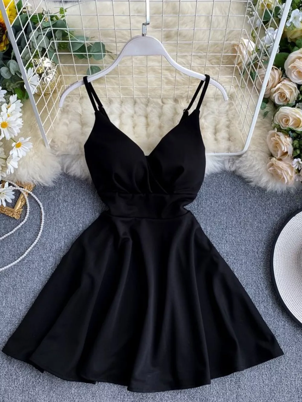 Surplice Spaghetti Strap Mini Dress, image 9