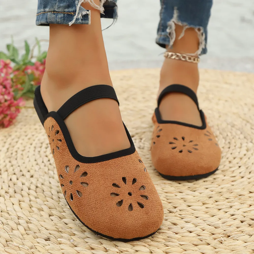 Cutout Round Toe Slip-Ons, image 5