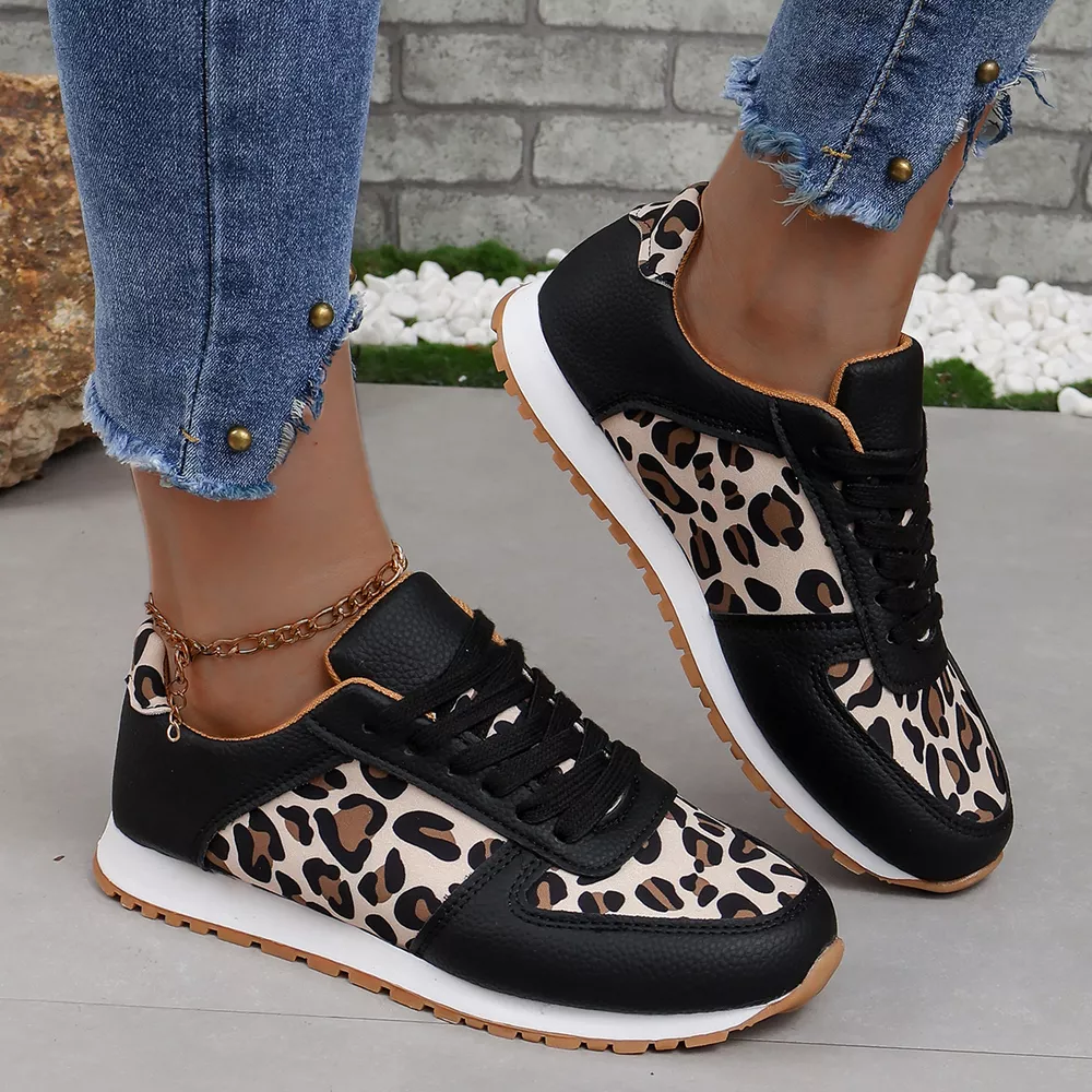 Leopard Print Casual Sneakers, image 8