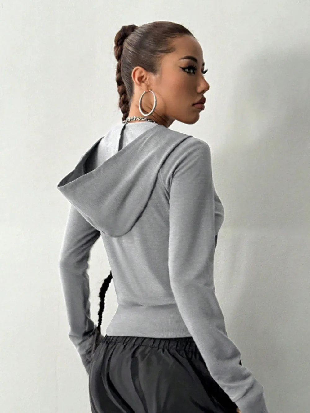 Zip-Up Long Sleeve Hoodie, image 26