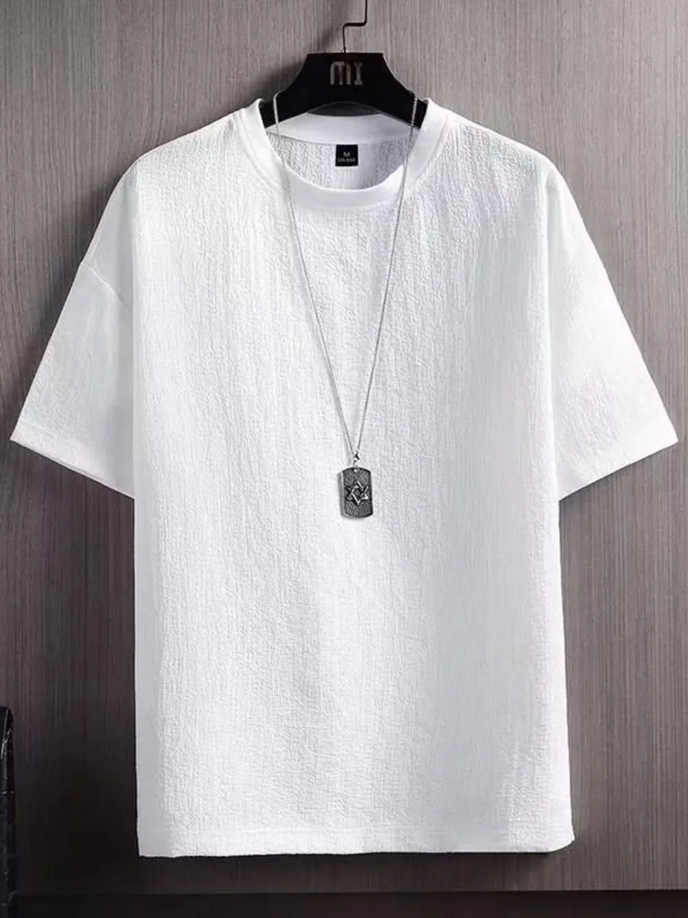 Men's Plus Size Textured Round Neck T-Shirt, image 6