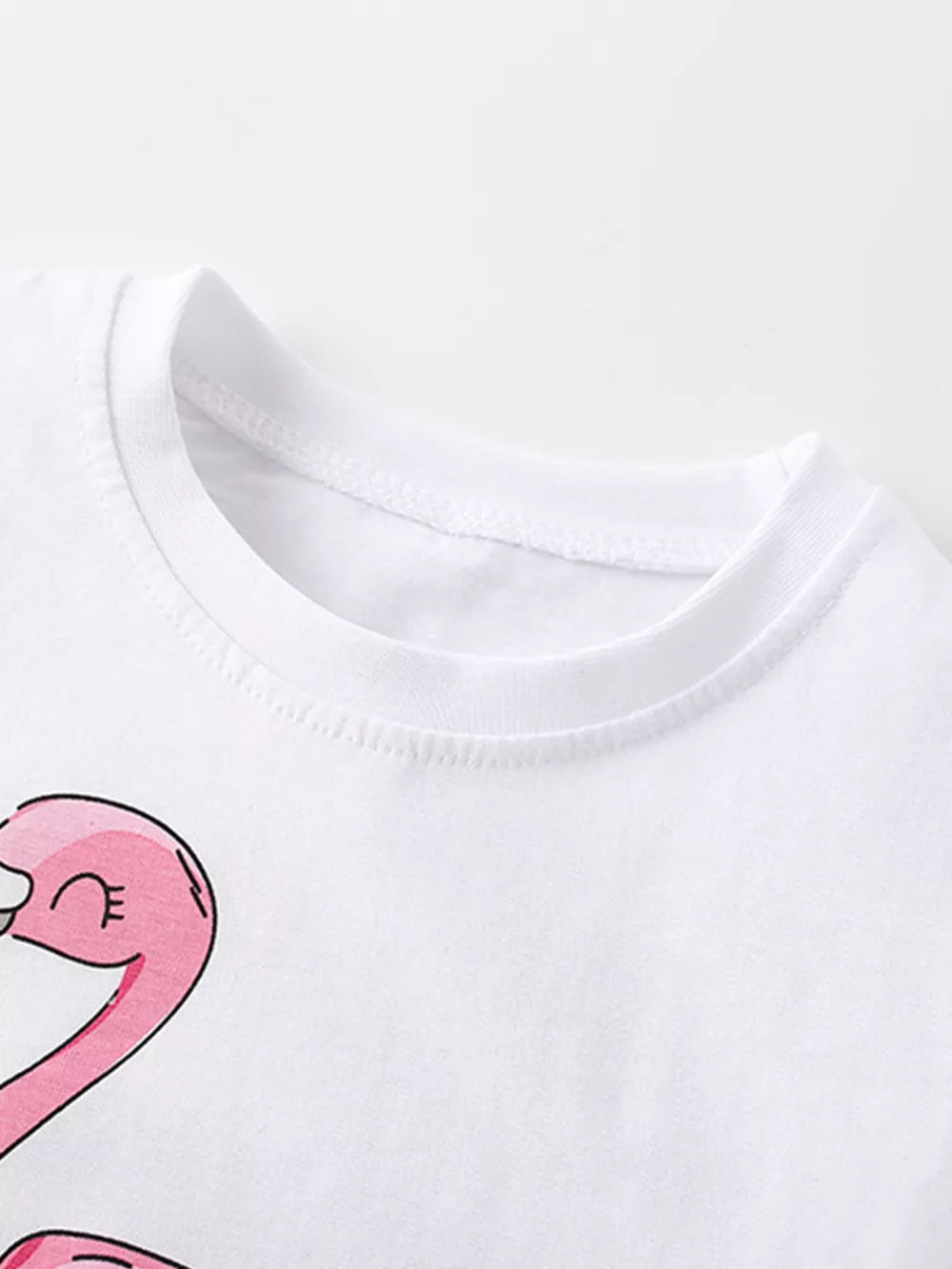 Children's Flamingo Graphic Ruffle Sleeve T-Shirt, image 3