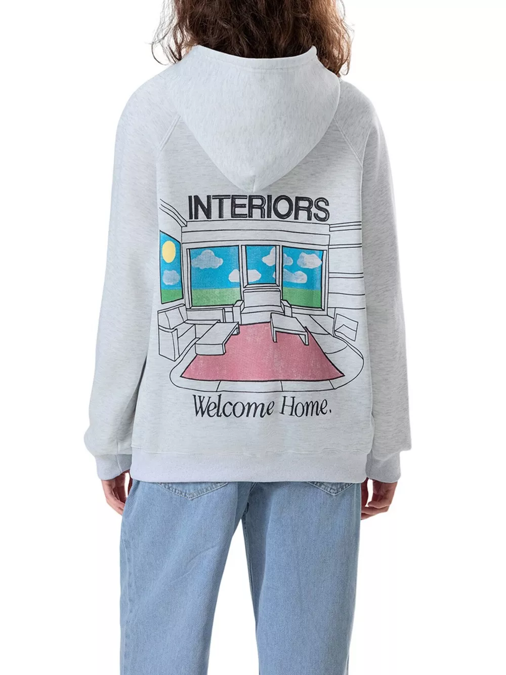 'Welcome Home' Graphic Raglan Sleeve Hoodie, image 4