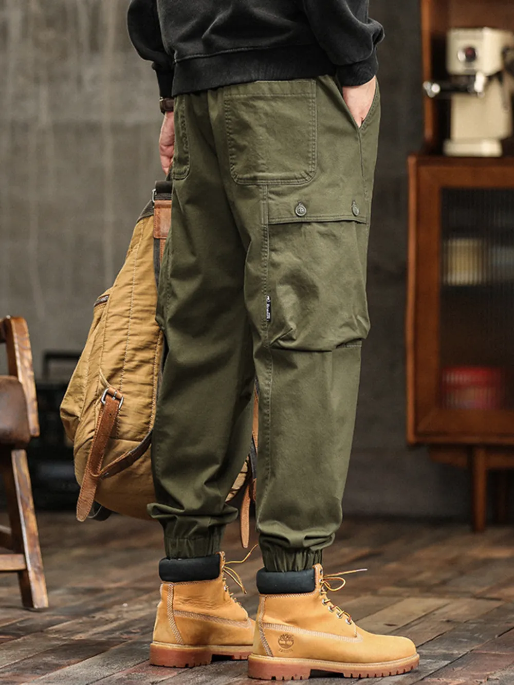 Men's Full Size Pocketed Loose Fit Joggers Plus Size, image 11