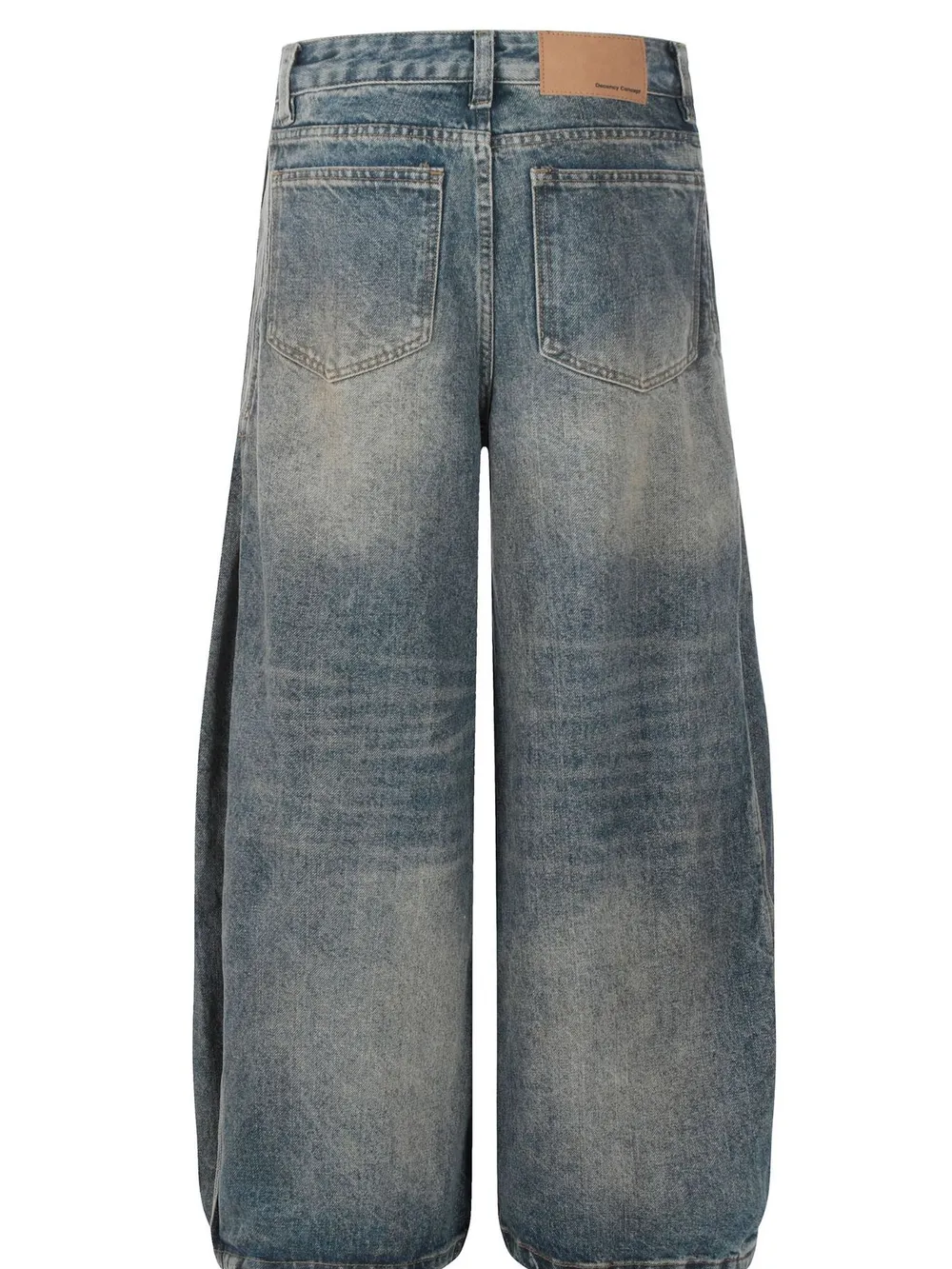 Men's Washed Wide Leg Baggy Jeans, image 3
