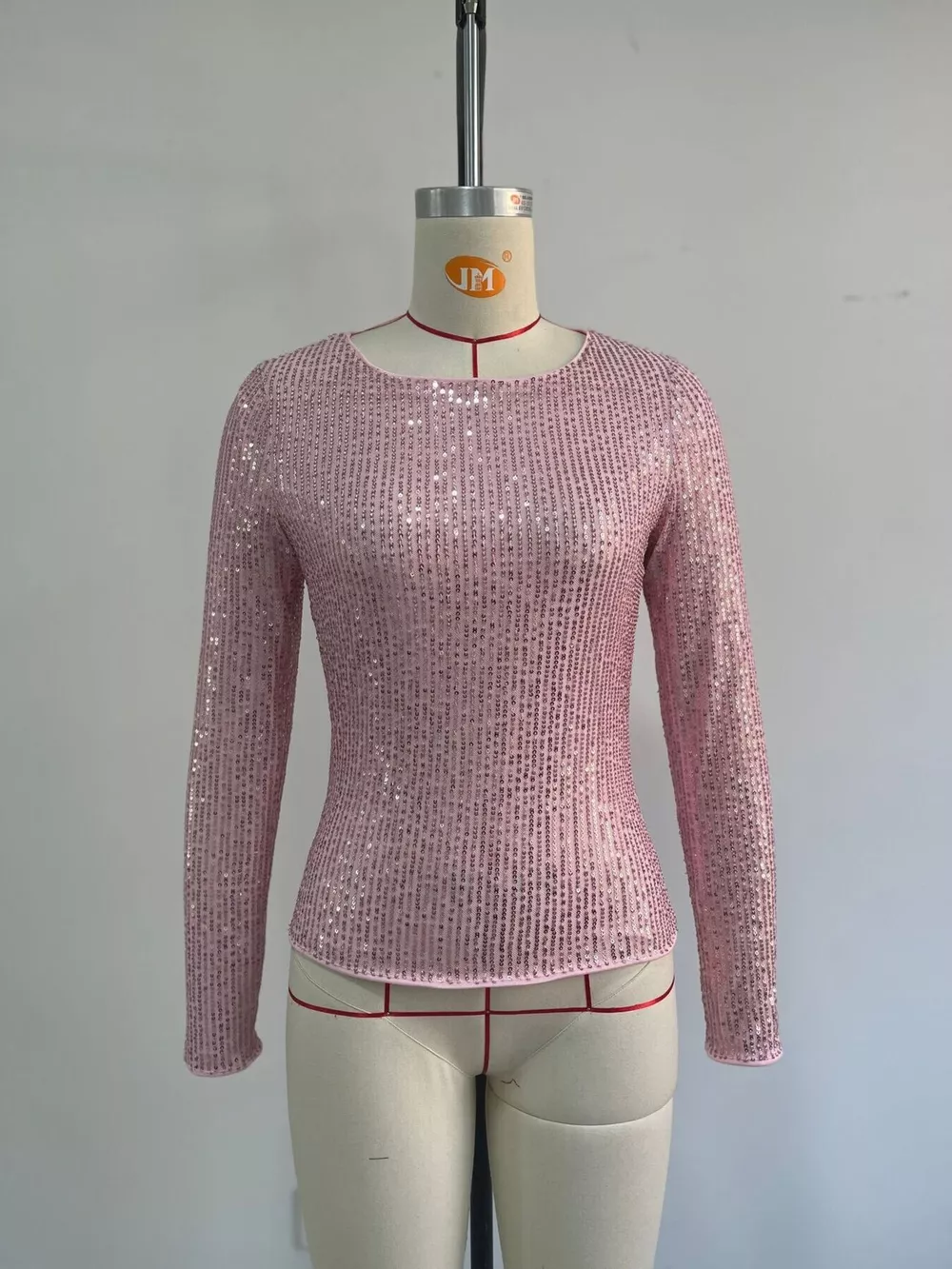 Sequin Long Sleeve Crop T-Shirt, image 11