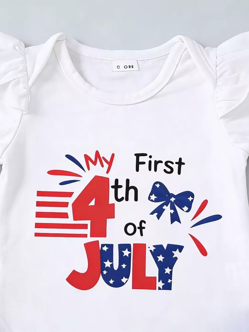 Children's My First 4th of July Bodysuit & Skort & Headband Set, image 8