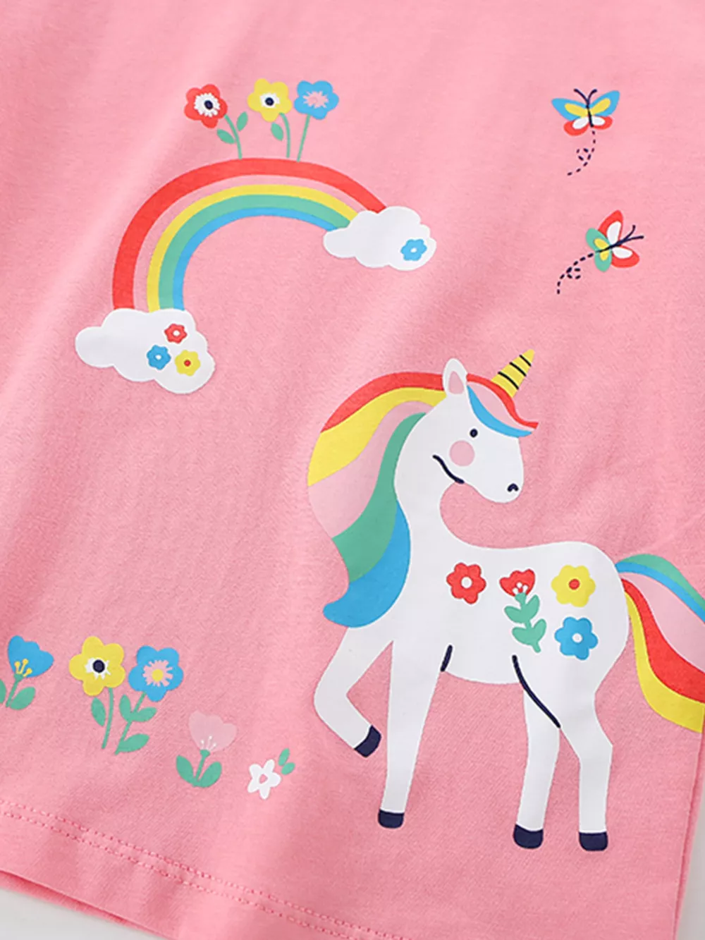 Children's Unicorn Rainbow Graphic Short Sleeve T-Shirt, image 3