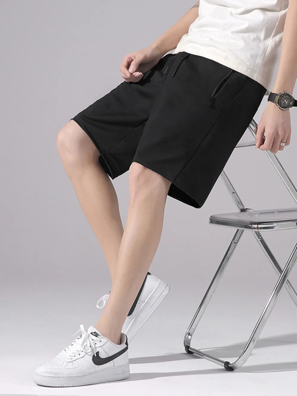 Men's Plus Size Drawstring Active Shorts, image 2