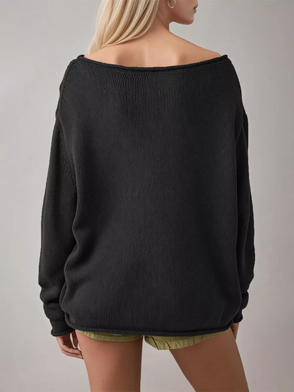 Casual Striped Boat Neck Sweater, image 8