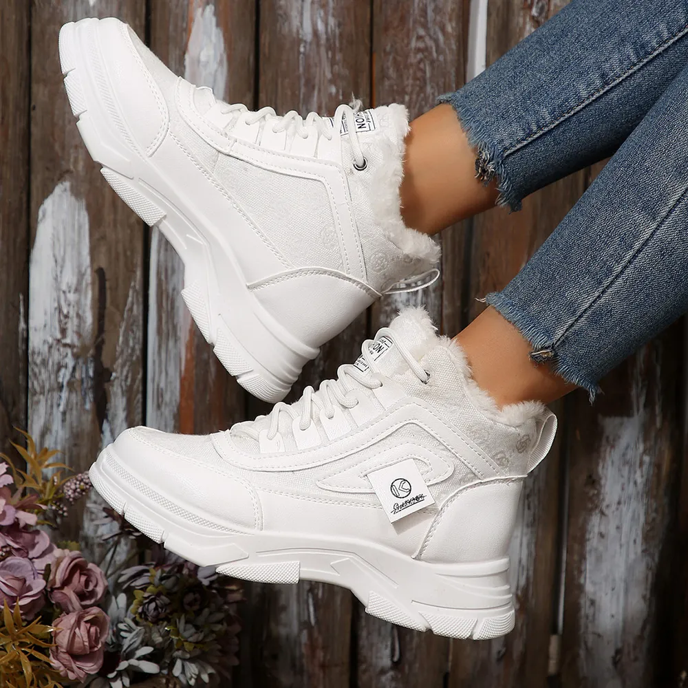 High-Top Platform Chunky Sneaker Boots with Lace-Up, image 13