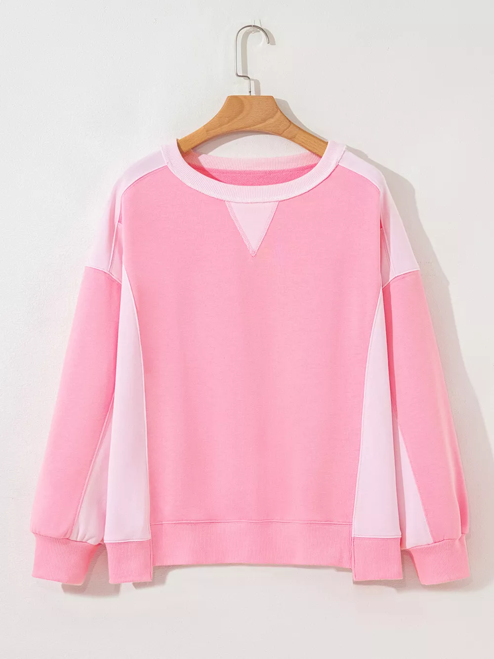 2-tone Color Block Patchwork Drop Shoulder Sweatshirt, image 3