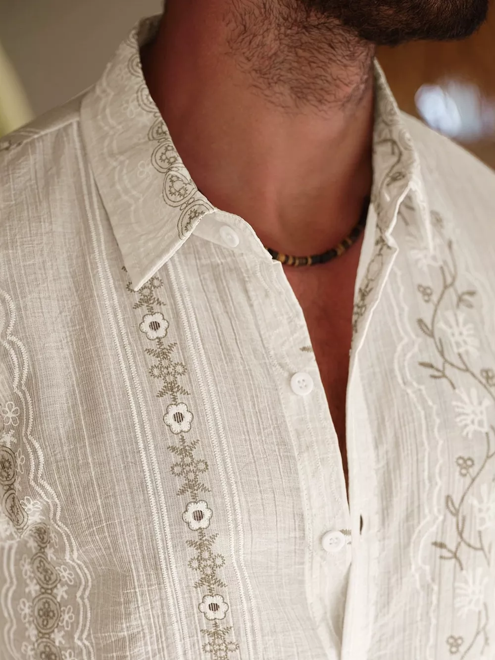 Men's Flower Short Sleeve Shirt and Shorts Set, image 4