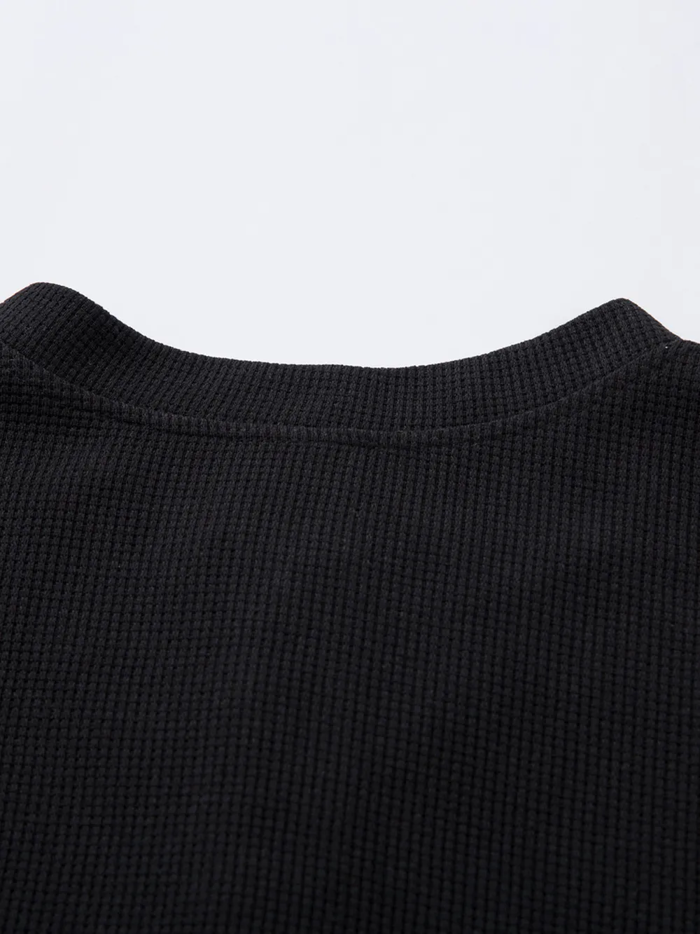Men's Henley Structured Waffle-Knit T-Shirt, image 9