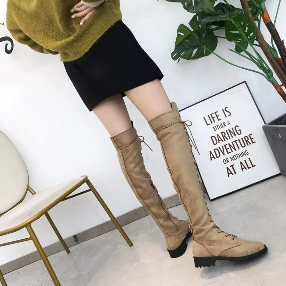Lace-Up Over-the-Knee Boots, image 9