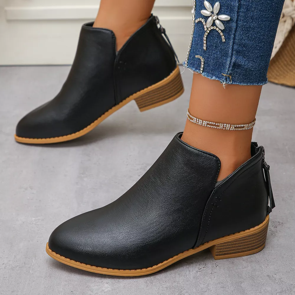 Point Toe Block Heels Boots, image 4