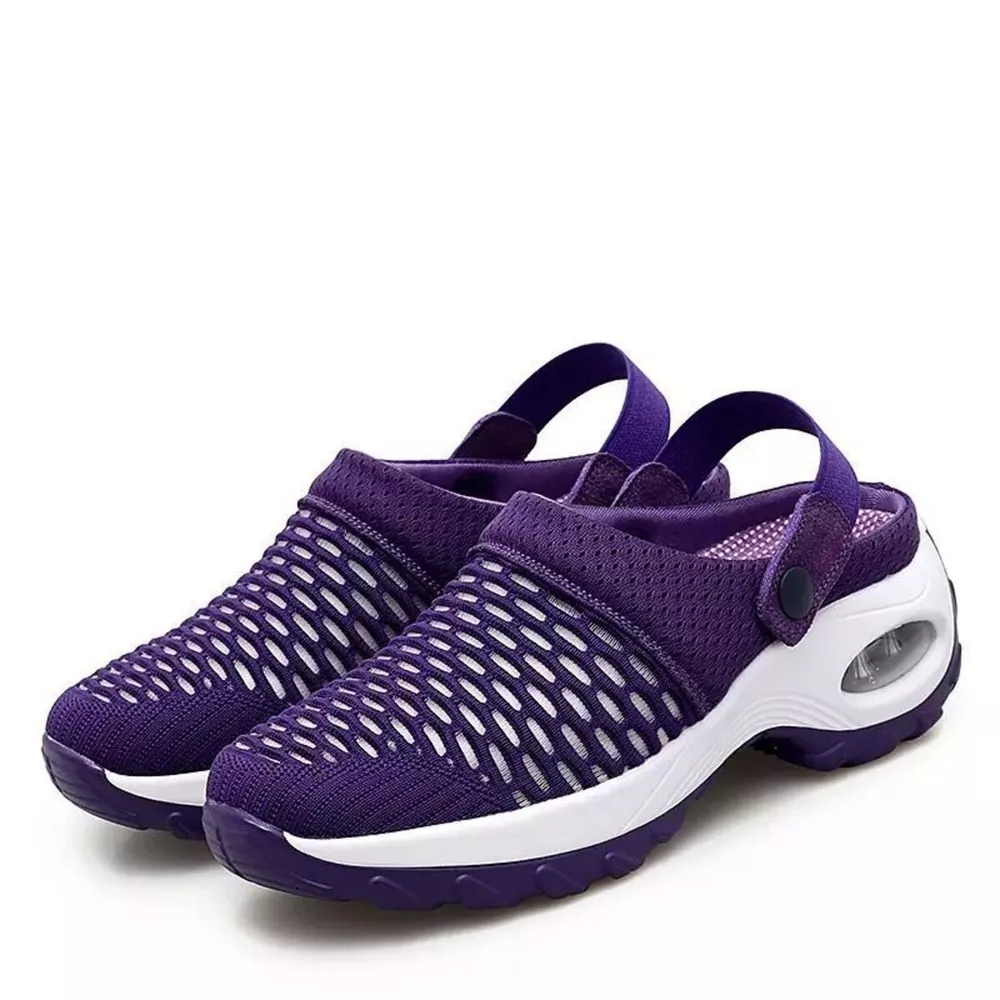 Breathable Mesh Wedge Sandals, image 4