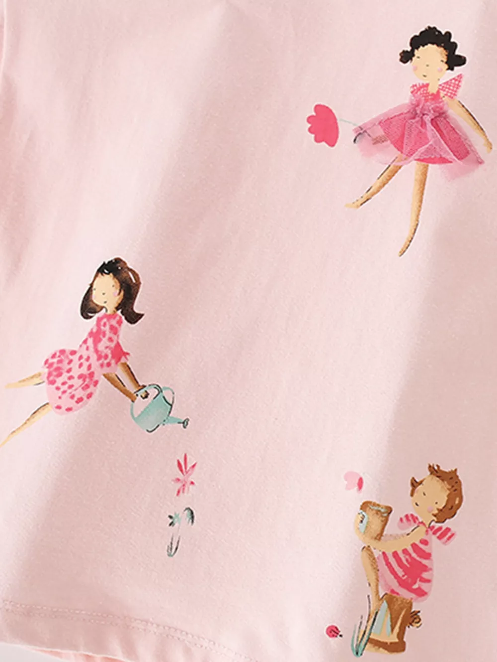 Children's Ballet Dancer Round Neck Tee and Shorts Set, image 3